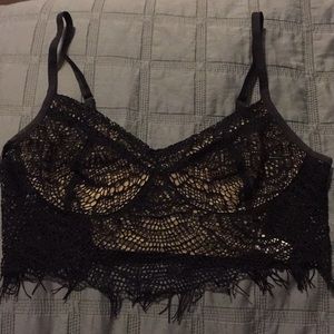 Black lace bralette